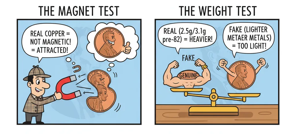 different types of checking a fake Lincoln Penny
